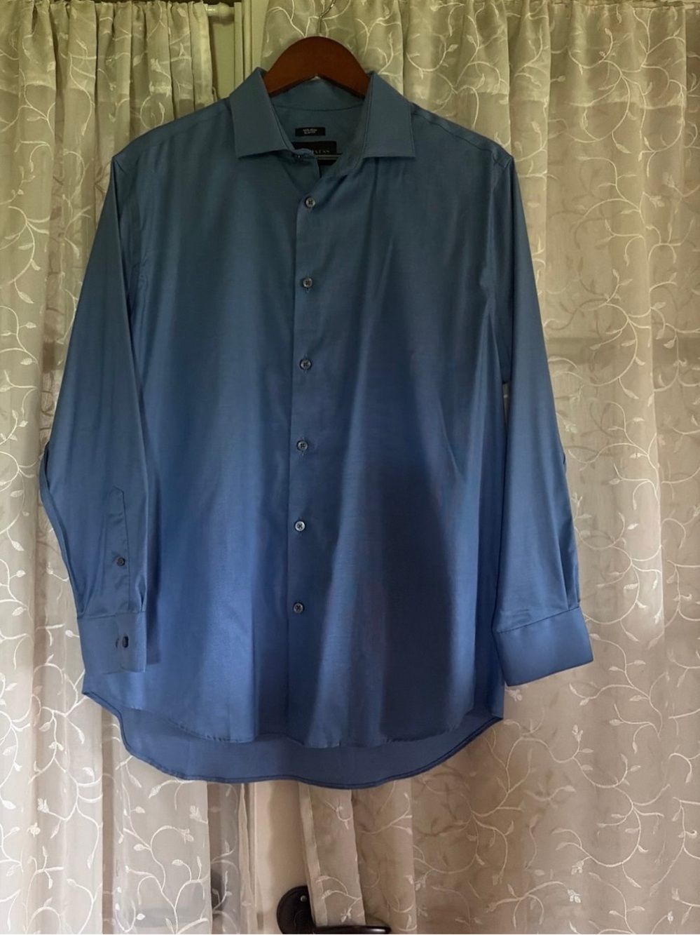 Kenneth Cole classic Blue Men's Dress Shirt - Long Sleeve